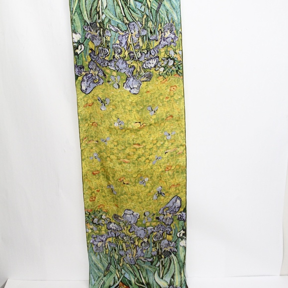 Vincent Van Gogh Silk Scarf Iris Floral Painting - Picture 2 of 7